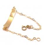 Pulseira de chapa em ouro amarelo 18k - 2PUO0001